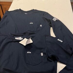 Tyndall Flame Resistant Navy Blue Long Sleeve Men's Shirt